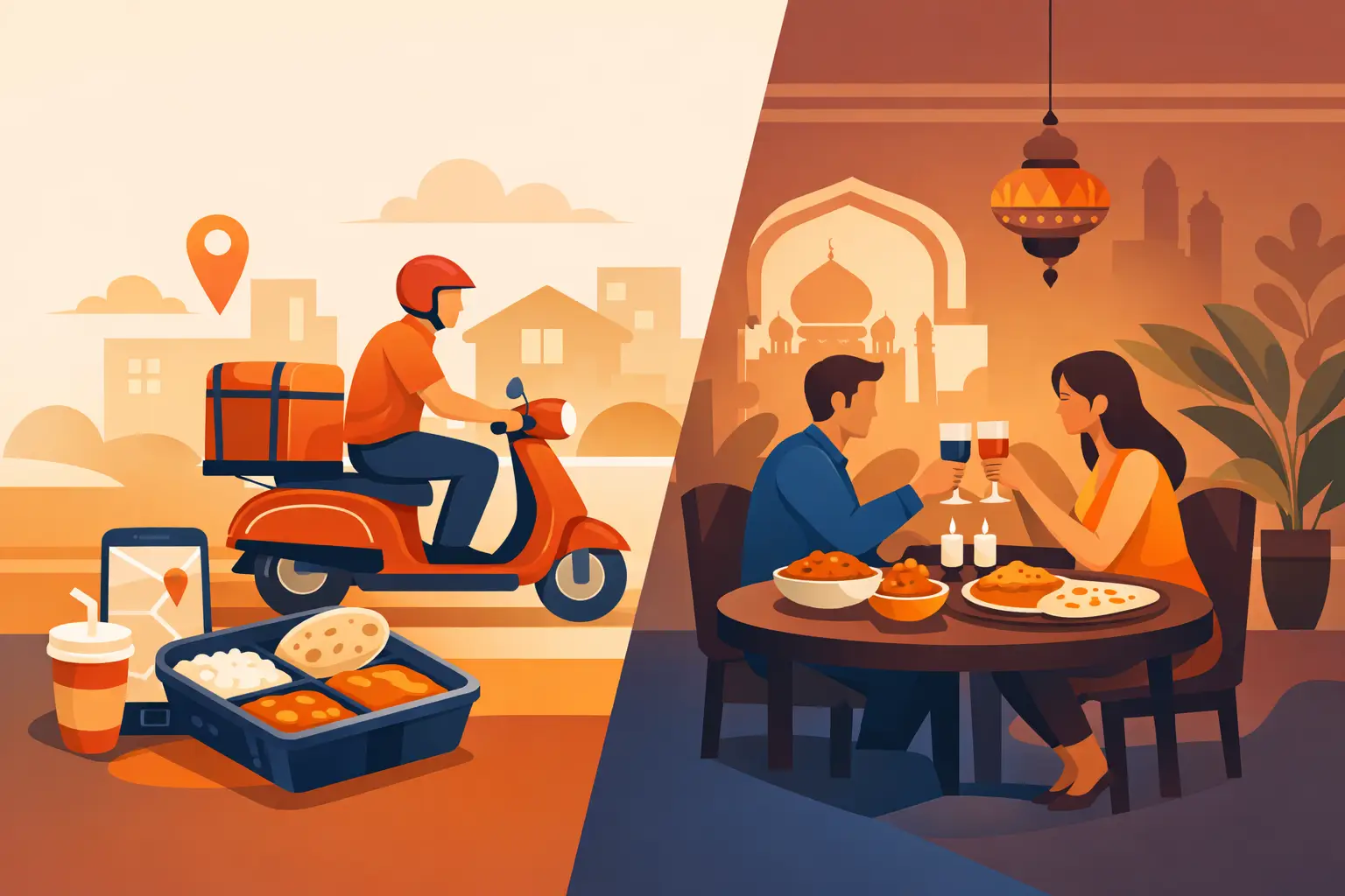 Delivery vs Dine In Indian: Which Wins?