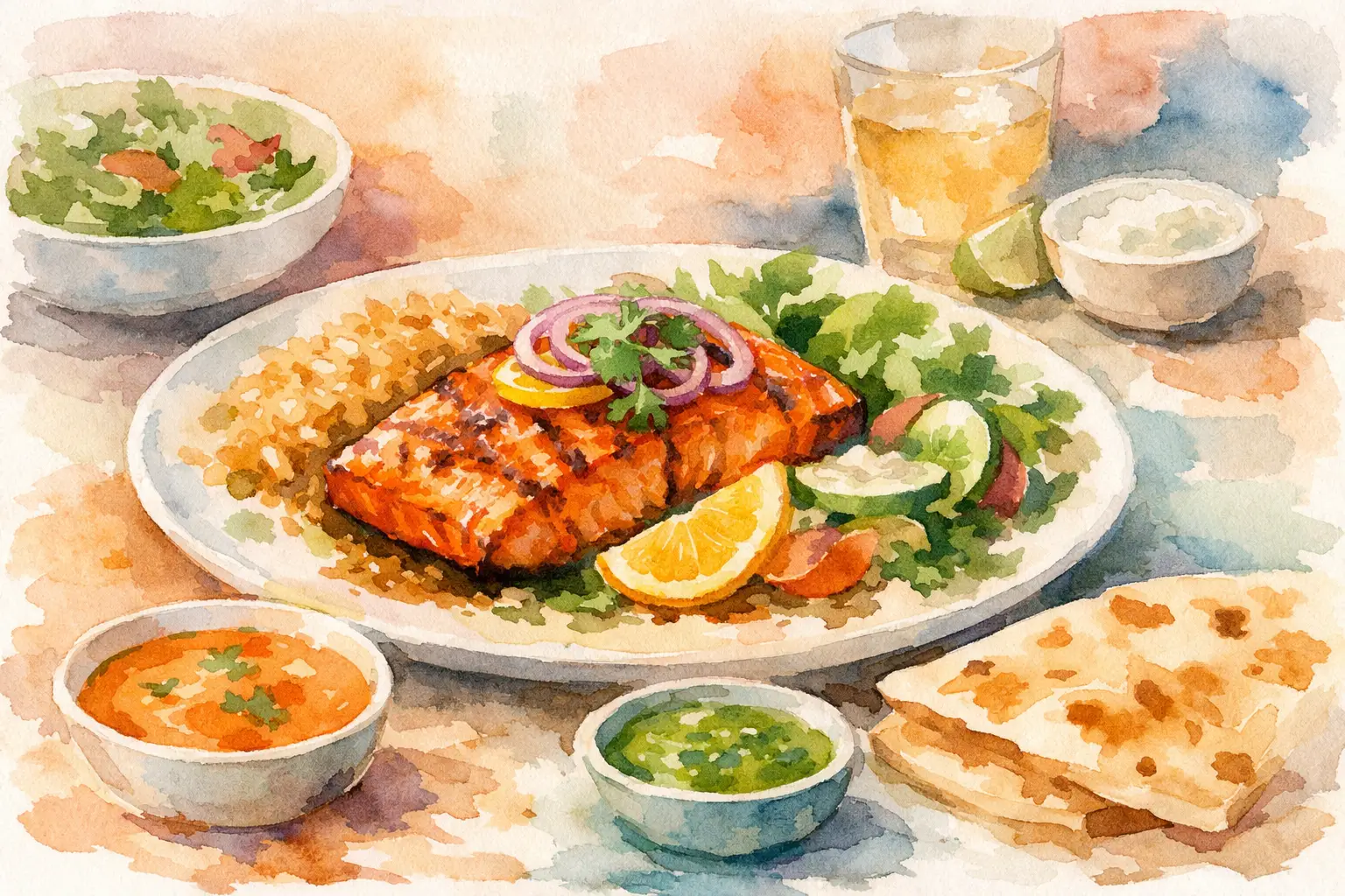 Tandoori Salmon Menu Review for Lighter Dining